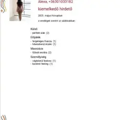 Alexa, Masszázs VIII. kerület, 20 év nő VIII. kerület Budapest Magyarország, +36301033182